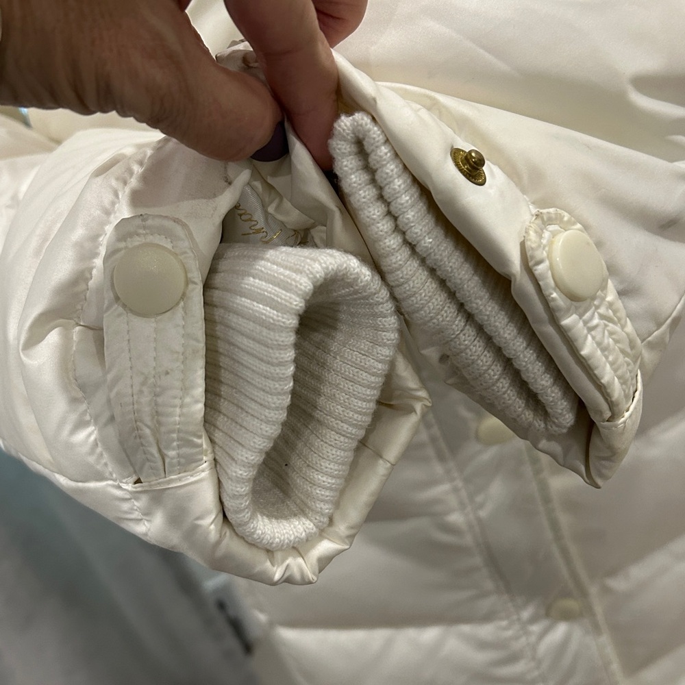 Y2K Baby Phat White Long Down Puffer Jacket Faux Fur Hood |Size Large - Picture 9 of 17